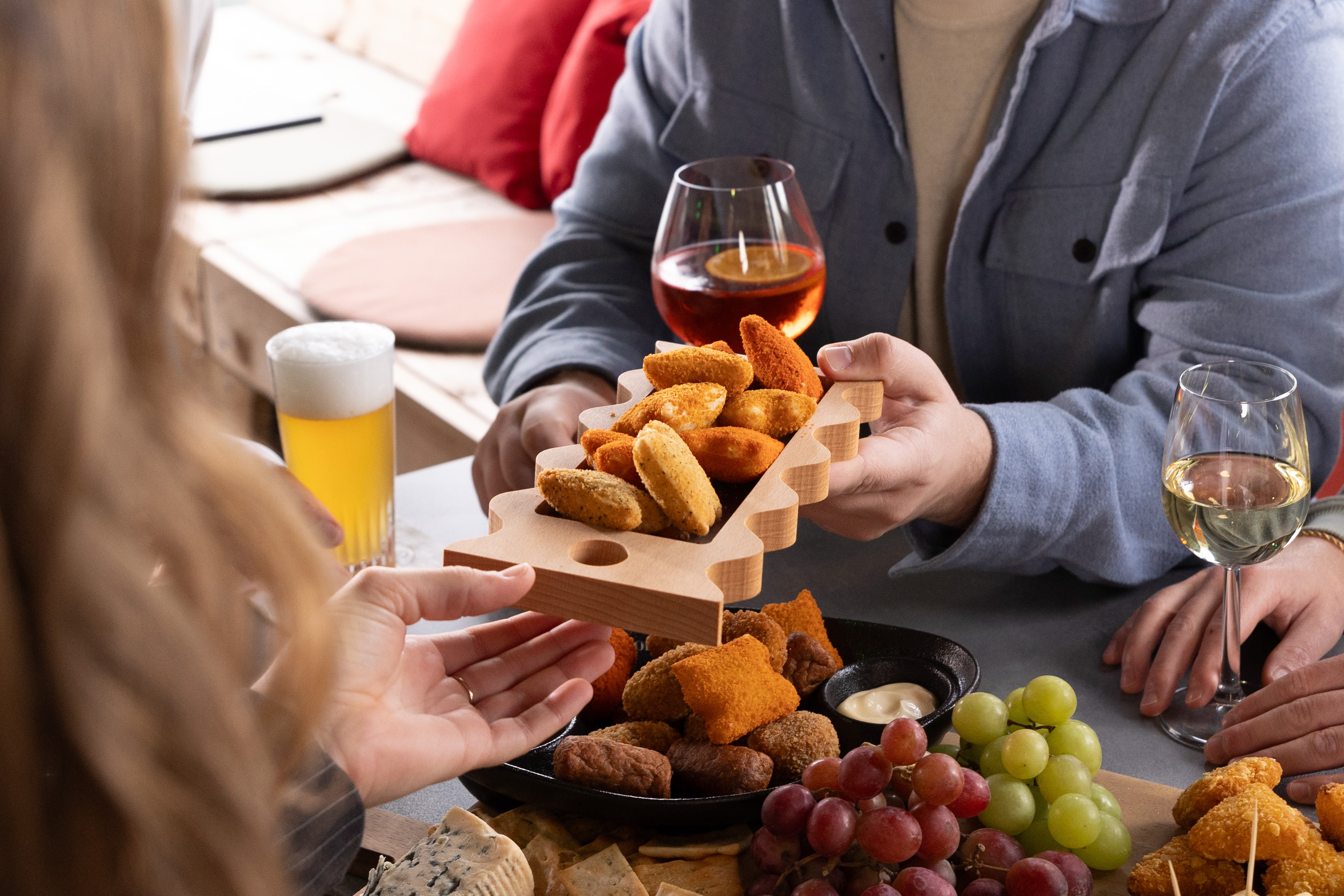 Snacks op terras